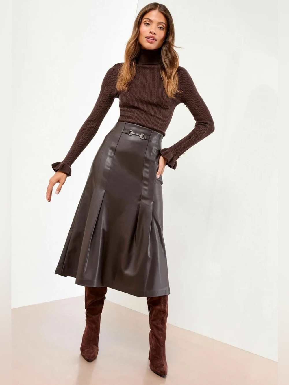029 LIPSY LONDON Vegan Leather Skirt